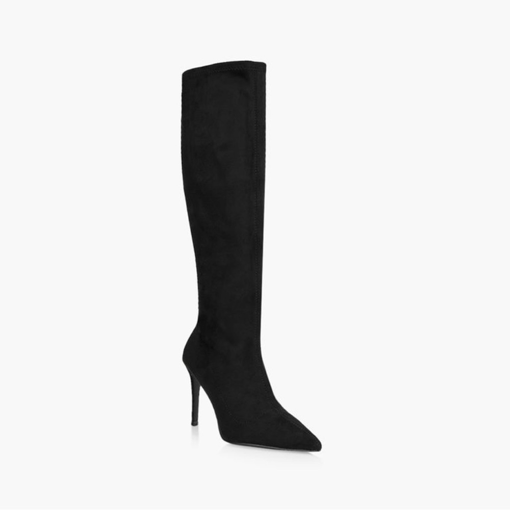 Chic Black Knee-High Stiletto Boots